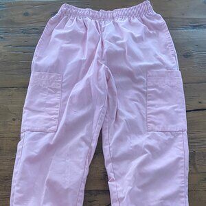 Butter Soft Stretch Light Pink Jogger Scrub Pants - size XXS